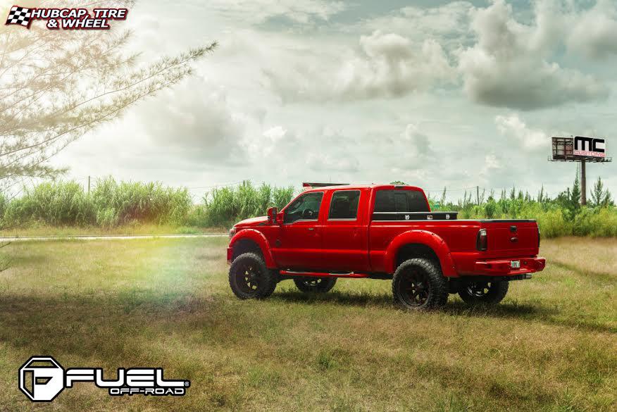 vehicle gallery/ford f 250 fuel nutz d251 0X0  Matte Black & Milled wheels and rims